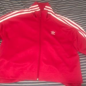 Adidas Pink and White Jacket